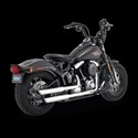 TWIN SLASH 3" SLIP-ONS - 1991-2009 Softail Standard/Heritage, Chrome