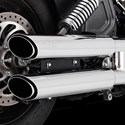 TWIN SLASH 3" SLIP-ONS - Chrome