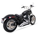 Big Radius 2-Into-2 - 2018-2023 Softail Narrow Tire Models (Steet Bob, Heritage), Chrome